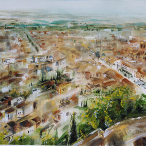 Torre de la Vela - Vistas de la Alcazaba de la Alhambra (33x56)